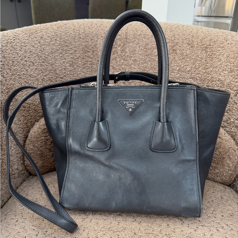 Prada Glace Twin Pocket Tote